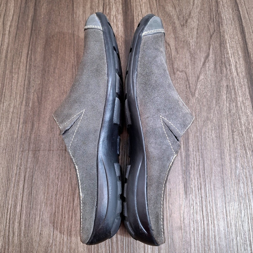 Natural Soul by Naturalizer Women's Size 9 M Gray Suede Slip On Mules Clogs - Picture 4 of 7